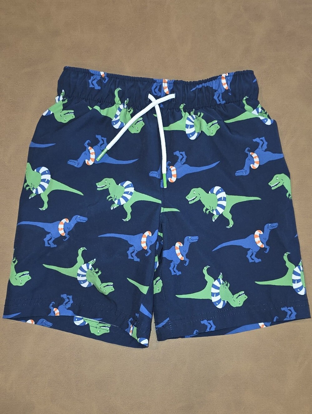 Kids Old Navy Blue Dinosaur Swim Shorts 5t